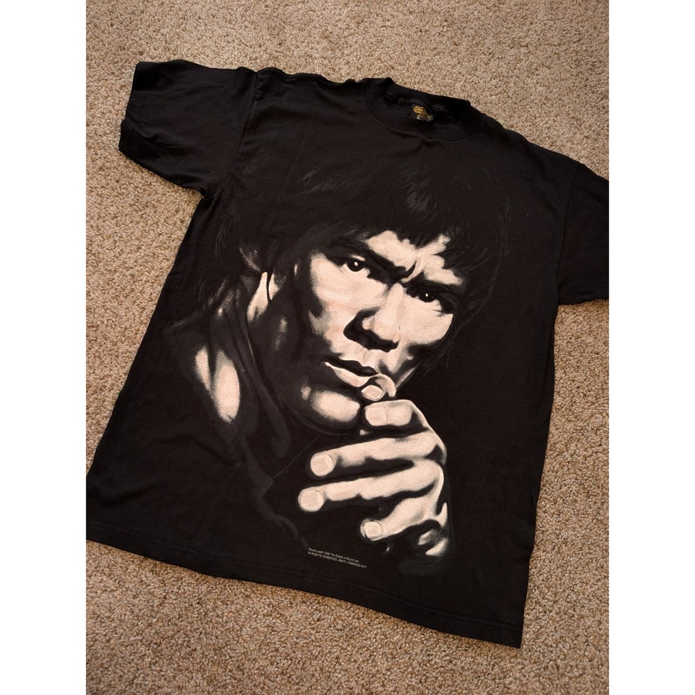 Vintage 1996 Bruce Lee Changes Graphic T-Shirt Black Large Made in USA